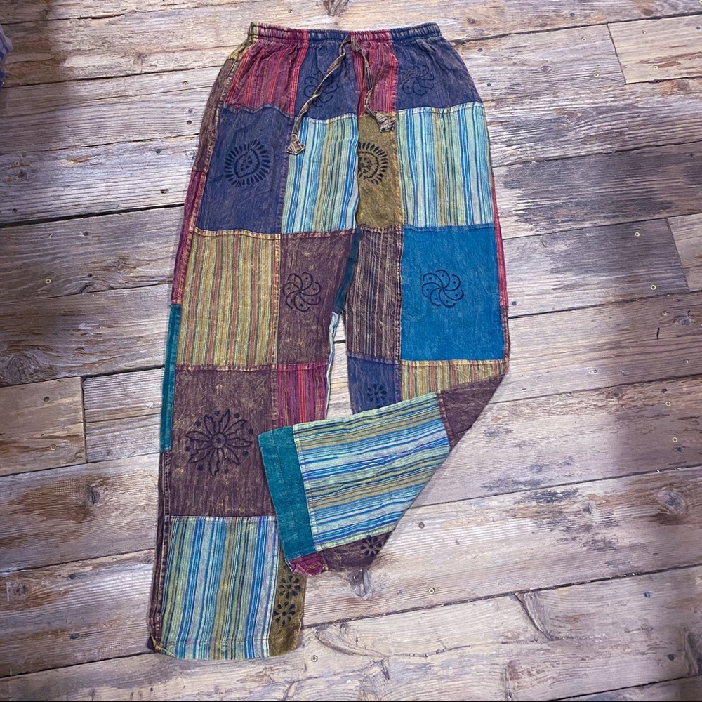 Boho Hippie patchwork pants - Picture 3 of 6